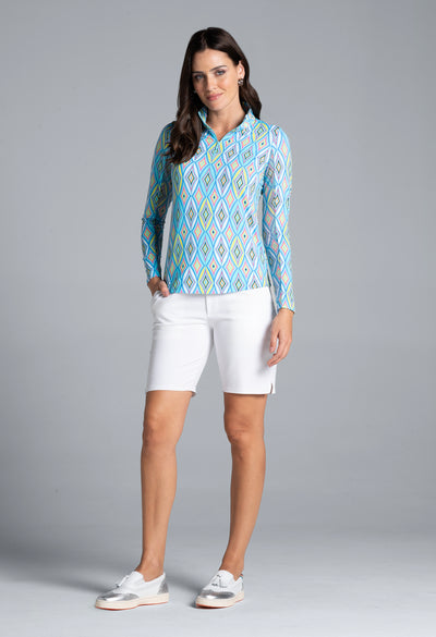 IBKUL ROMINA LONG SLEEVE MOCK ZIP SWEATER