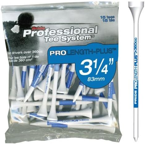 Tee Pride Professional 3 1 4 Blanc Pqt 15 PTS Hauteur Homogène