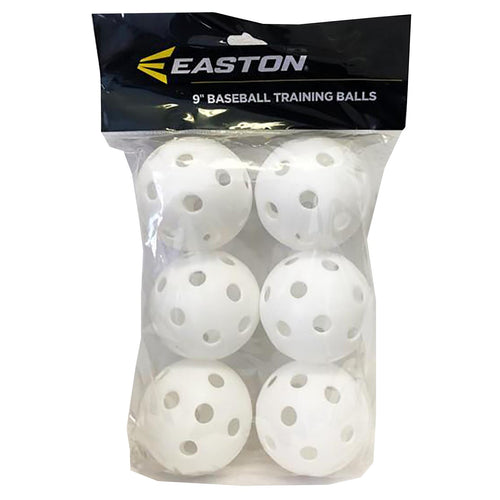 Easton Balle Entraînement Plastique 9 Pouces Wiffle Blanc 6 Pièces
