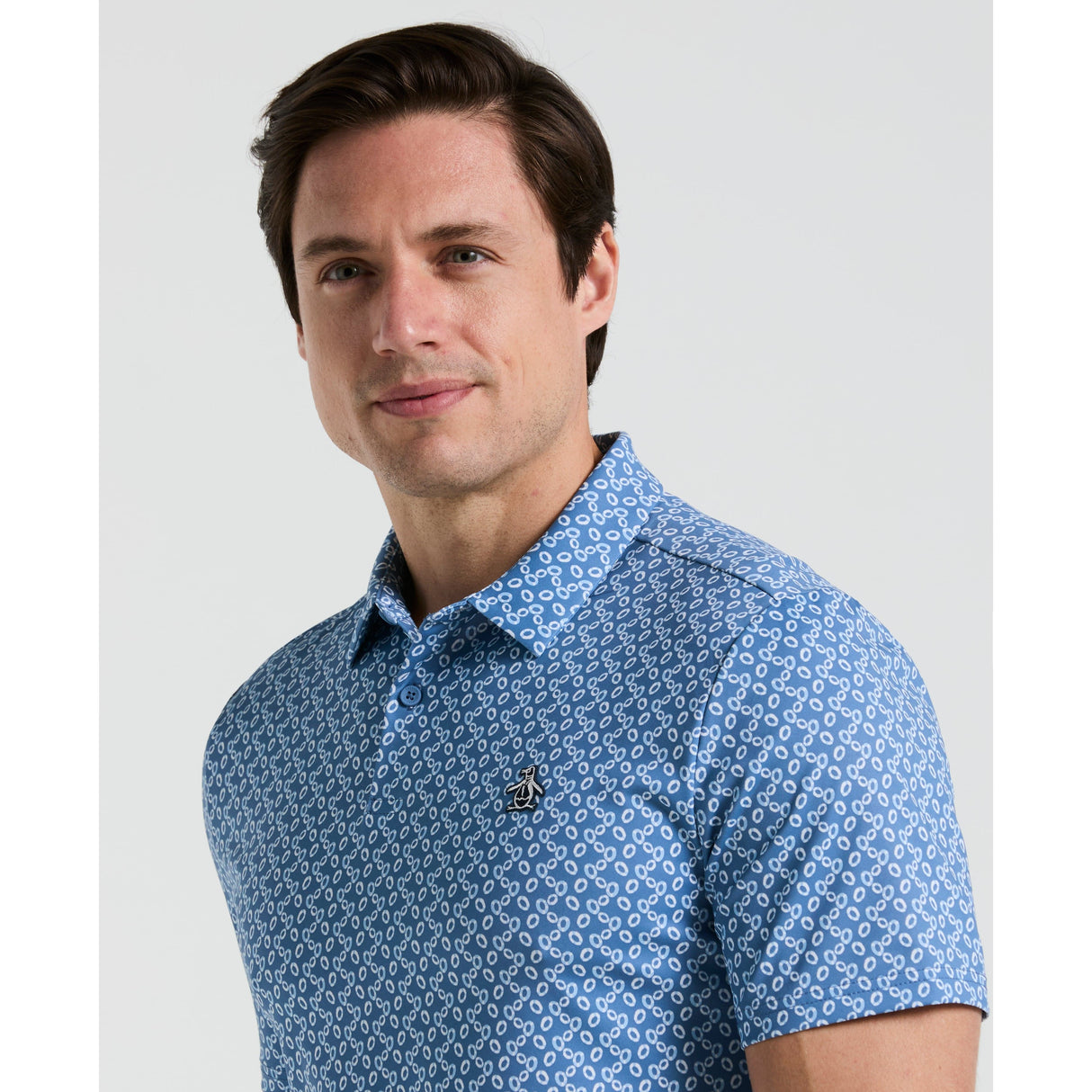 Polo Original Penguin Golf Polo Allover Lifesaver Print Respirant