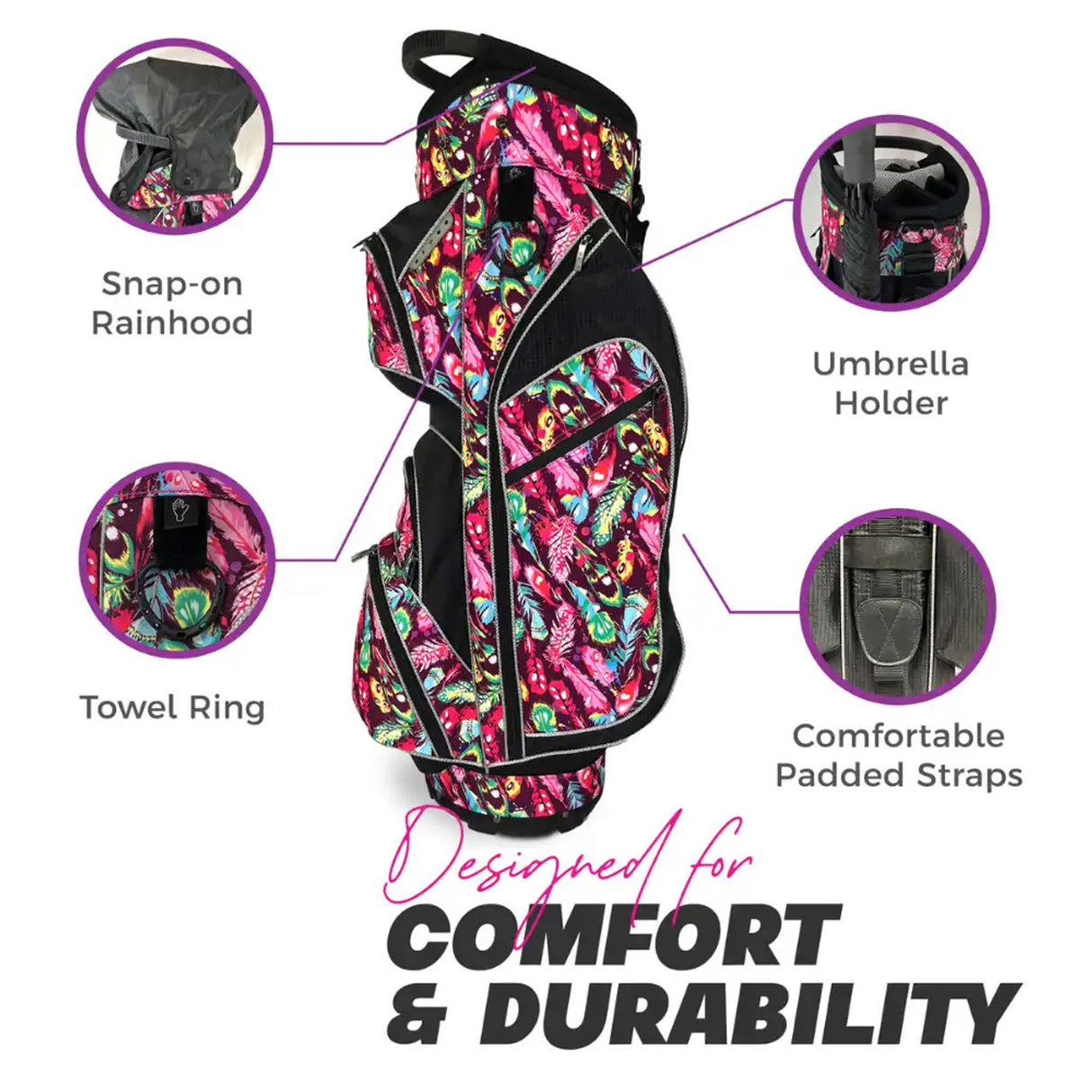 Taboo Fashions Sac Golf Chariot Durable Et Organisé Pour Clubs