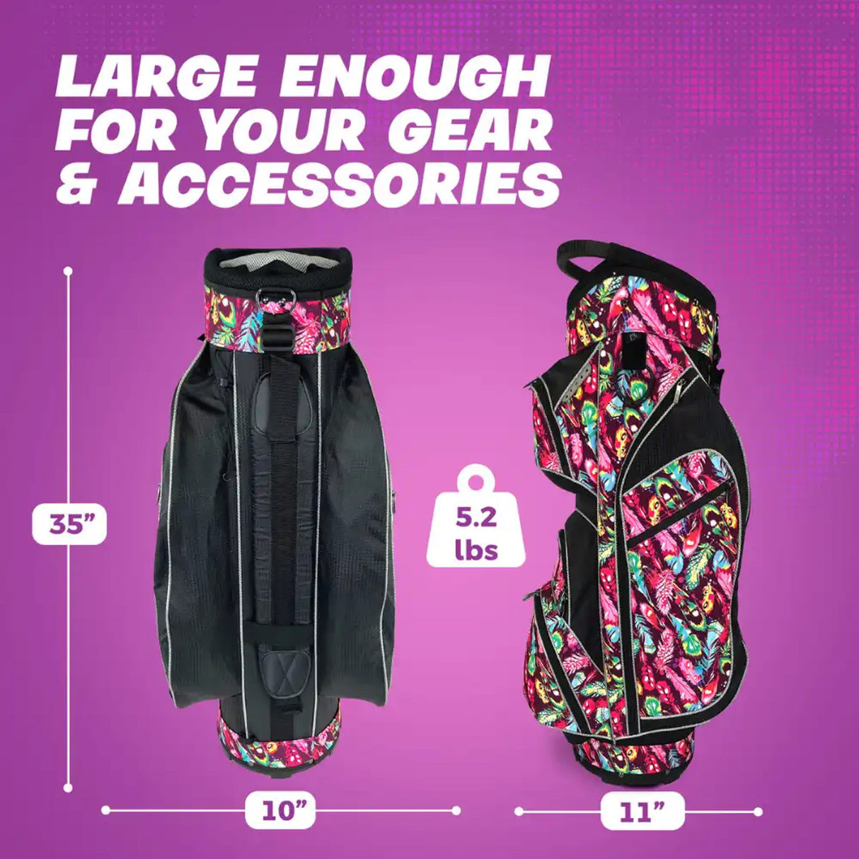 Taboo Fashions Sac Golf Chariot Durable Et Organisé Pour Clubs