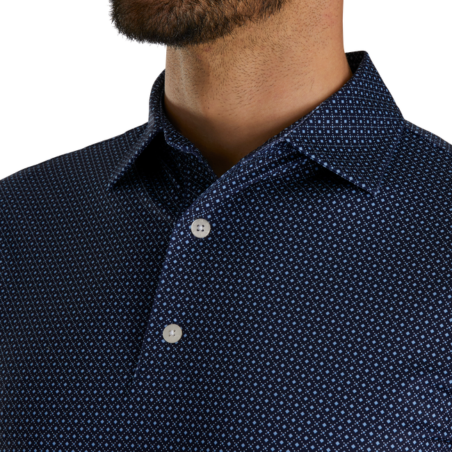 FOOTJOY DOT GEO PRINT LISLE MEN’S POLO SHIRT