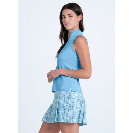 POLO LUCKY IN LOVE SANS MANCHES PLEATED PLACKET