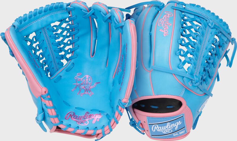 GANT RAWLINGS HEART OF THE HIDE 12.75'' OUTFIELD BLUE/PINK