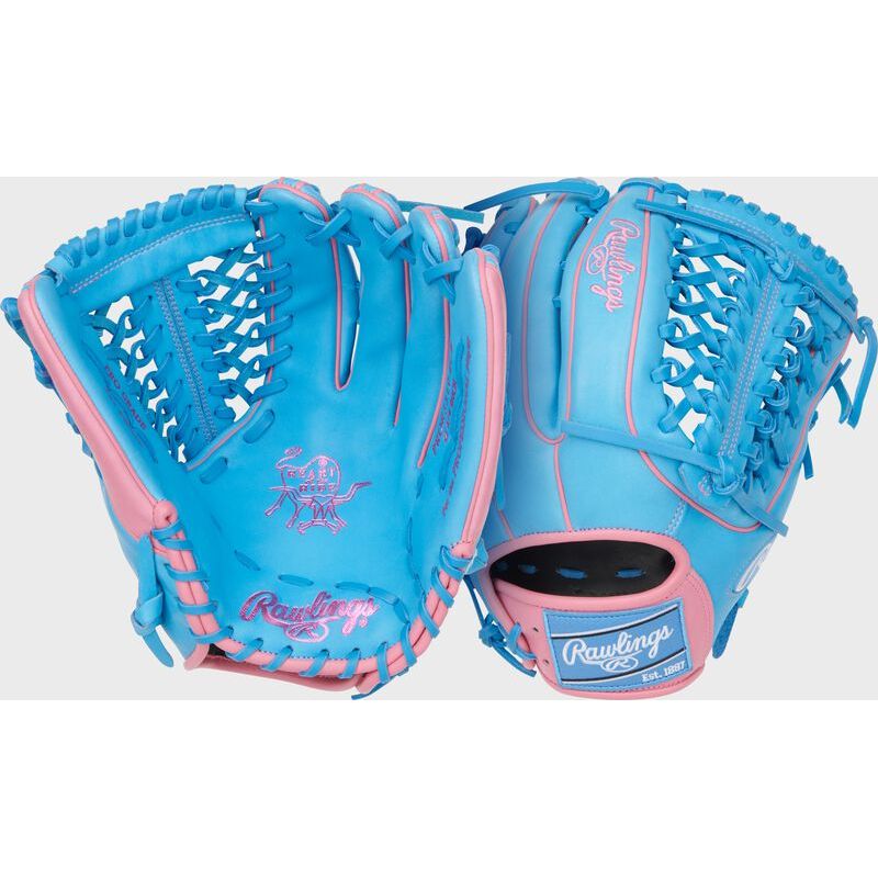 RAWLINGS HEART OF THE HIDE 12.75'' OUTFIELD GLOVE BLUE/PINK