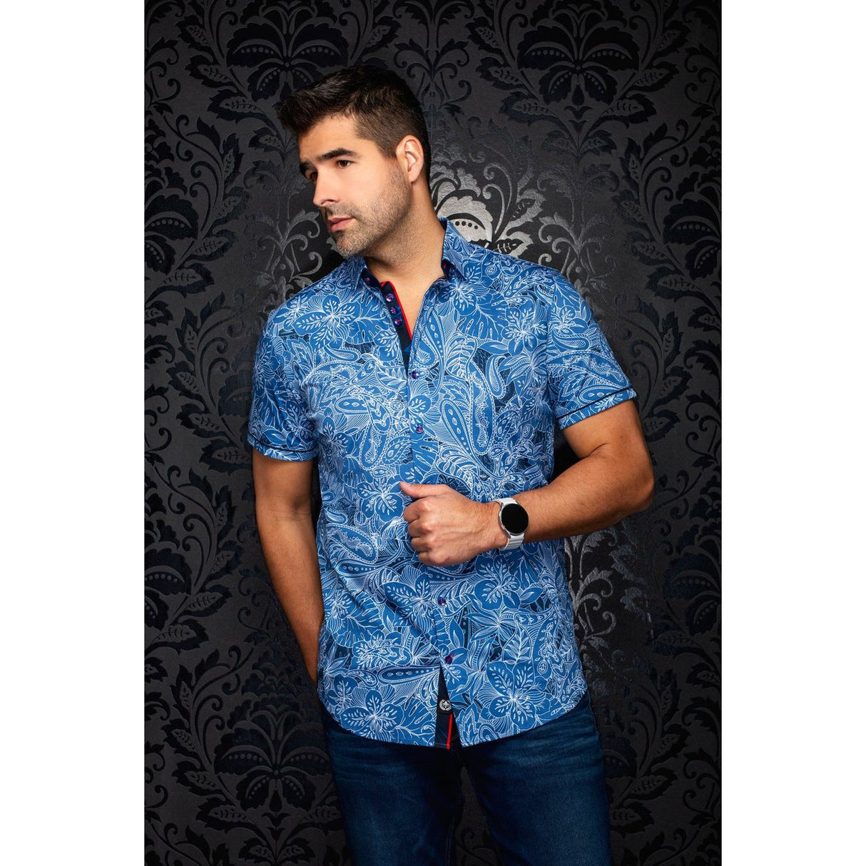 ROSSA BLACK SHORT SLEEVE SHIRT