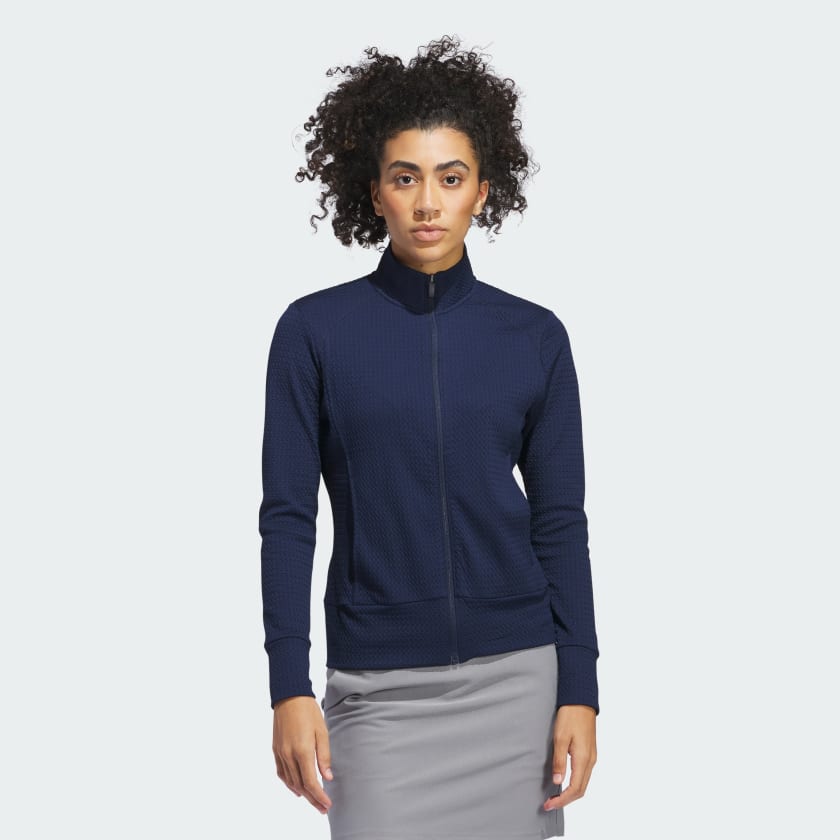 Adidas Ultimate 365 Women's Lightweight Textured Jacket with Zip Pockets and Comfort