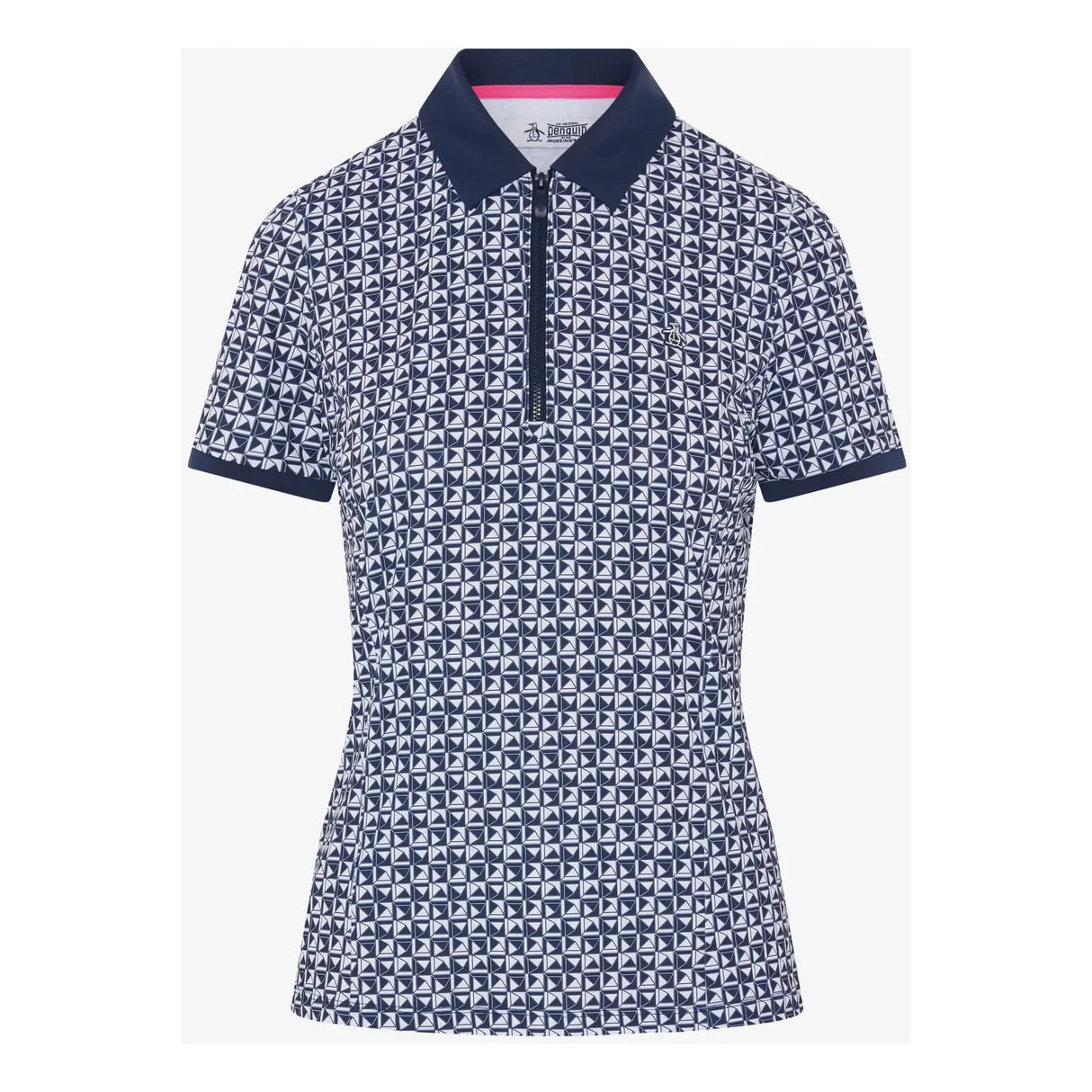 Polo Penguin Geo Imprimé Maille Noire Femme