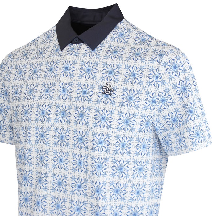 Original Penguin Pete's Cocktail Windowpane Polo Performance Pour Parcours