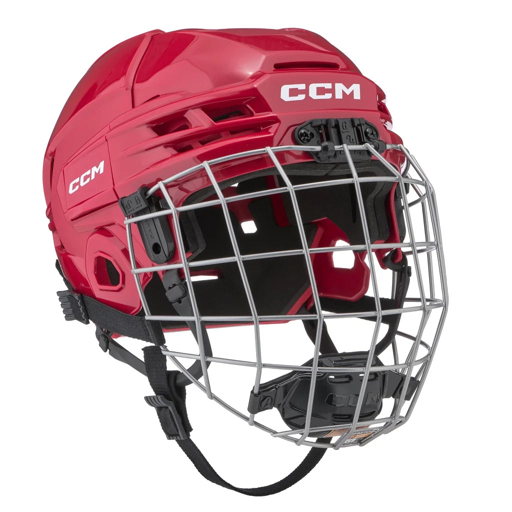 CCM TACKS 70 COMBO YOUTH ONE SIZE RED HELMET