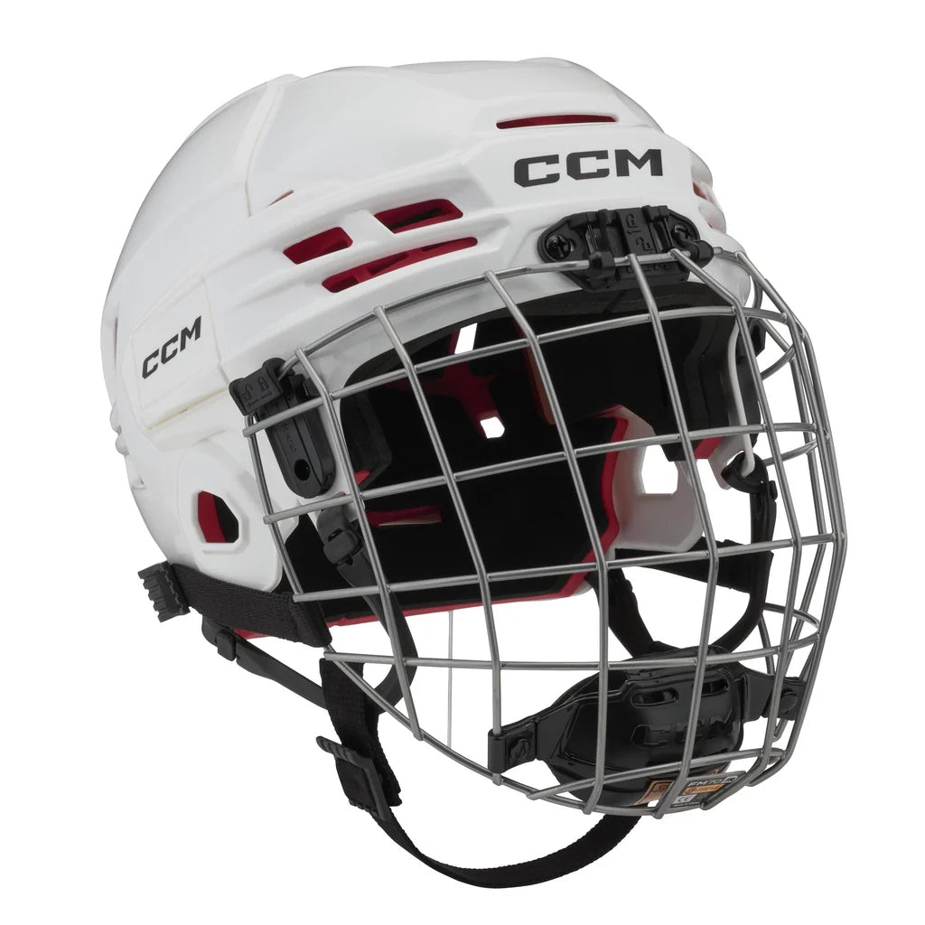 HELMET CCM TACKS 70 COMBO YOUTH ONE SIZE WHITE