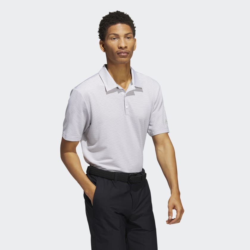 Adidas Polo Ottoman Pencil Stripe Performance