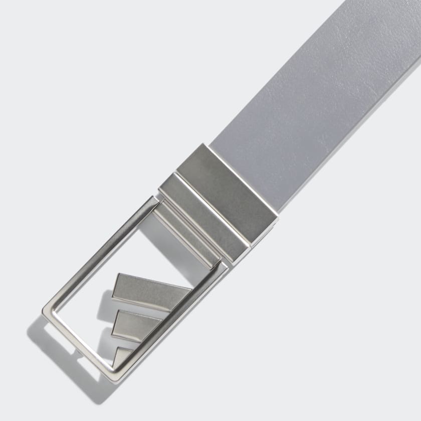 Adidas Tour Trophy Synthetic Leather Belt Silver Buckle 3 Bar