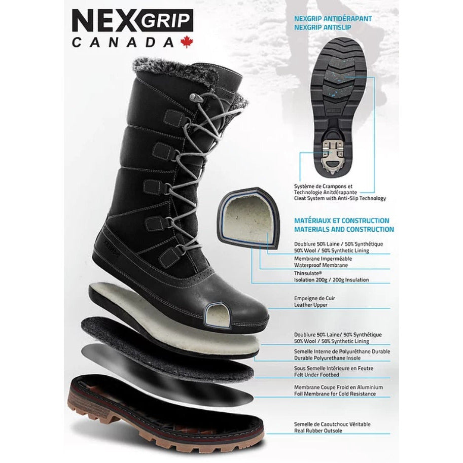 NexGrip Botte Crampons Ice Chanel 2.0 Performance Hivernale Élite