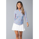IBKUL ROMINA LONG SLEEVE MOCK ZIP SWEATER