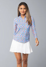 IBKUL ROMINA LONG SLEEVE MOCK ZIP SWEATER