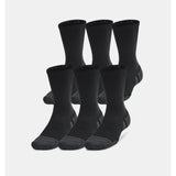 Under Armour Chaussettes Crew Unisex Pack De 6 Séchage Rapide