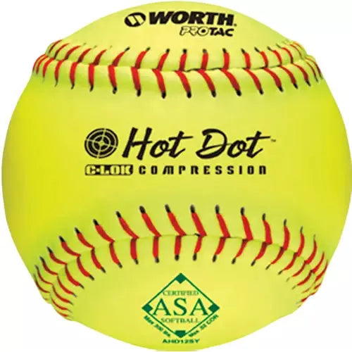 BALLE SOFTBALL WORTH SBQ HOT DOT 12" .52cor