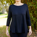 SWING V NECK 3/4 BAMBOO SWEATER
