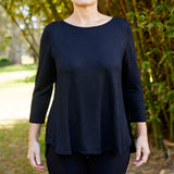 SWING V NECK 3/4 BAMBOO SWEATER