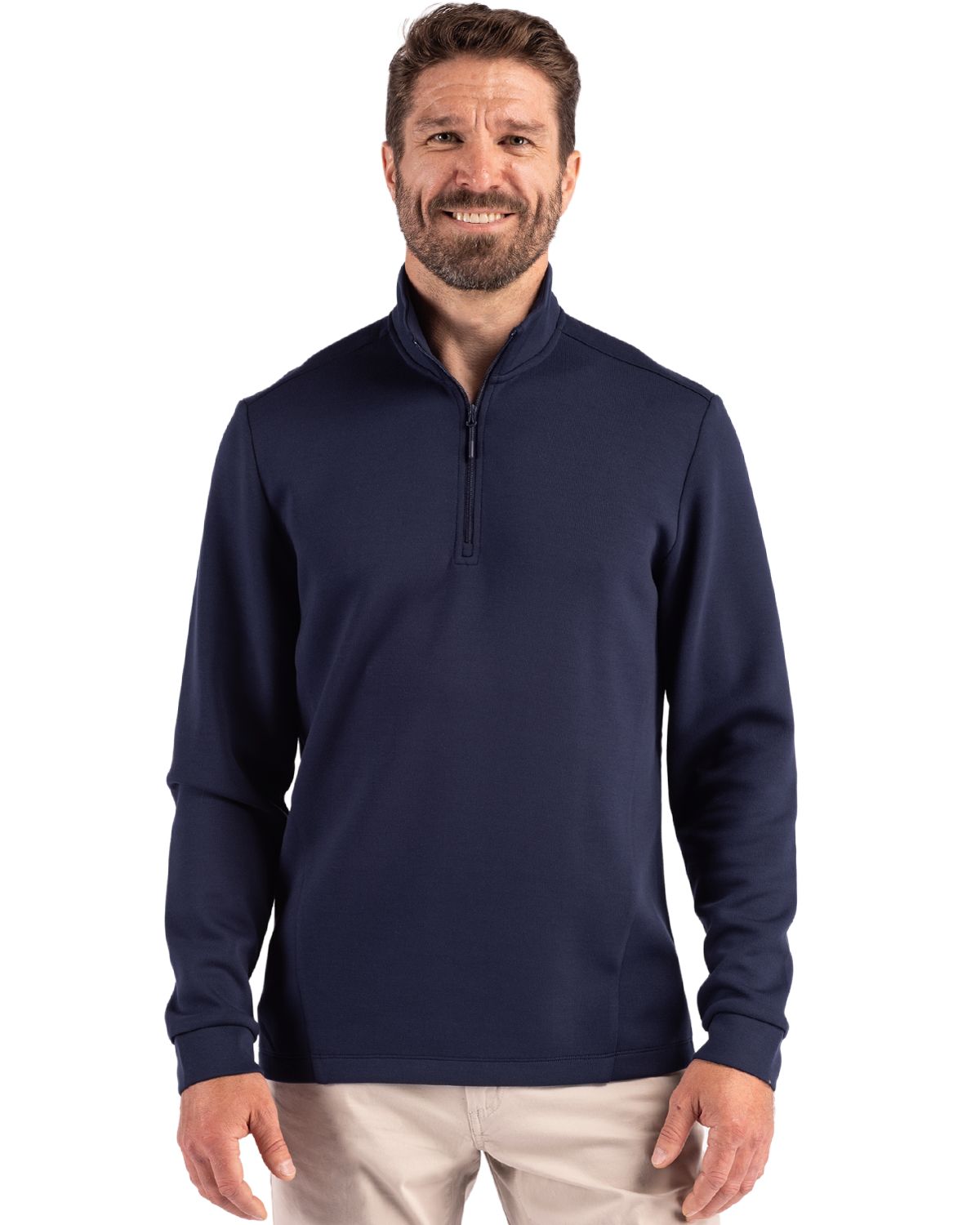 CLIQUE HAVEN RECYCLED MENS QUARTER ZIP SWEATSHIRT HOMME
