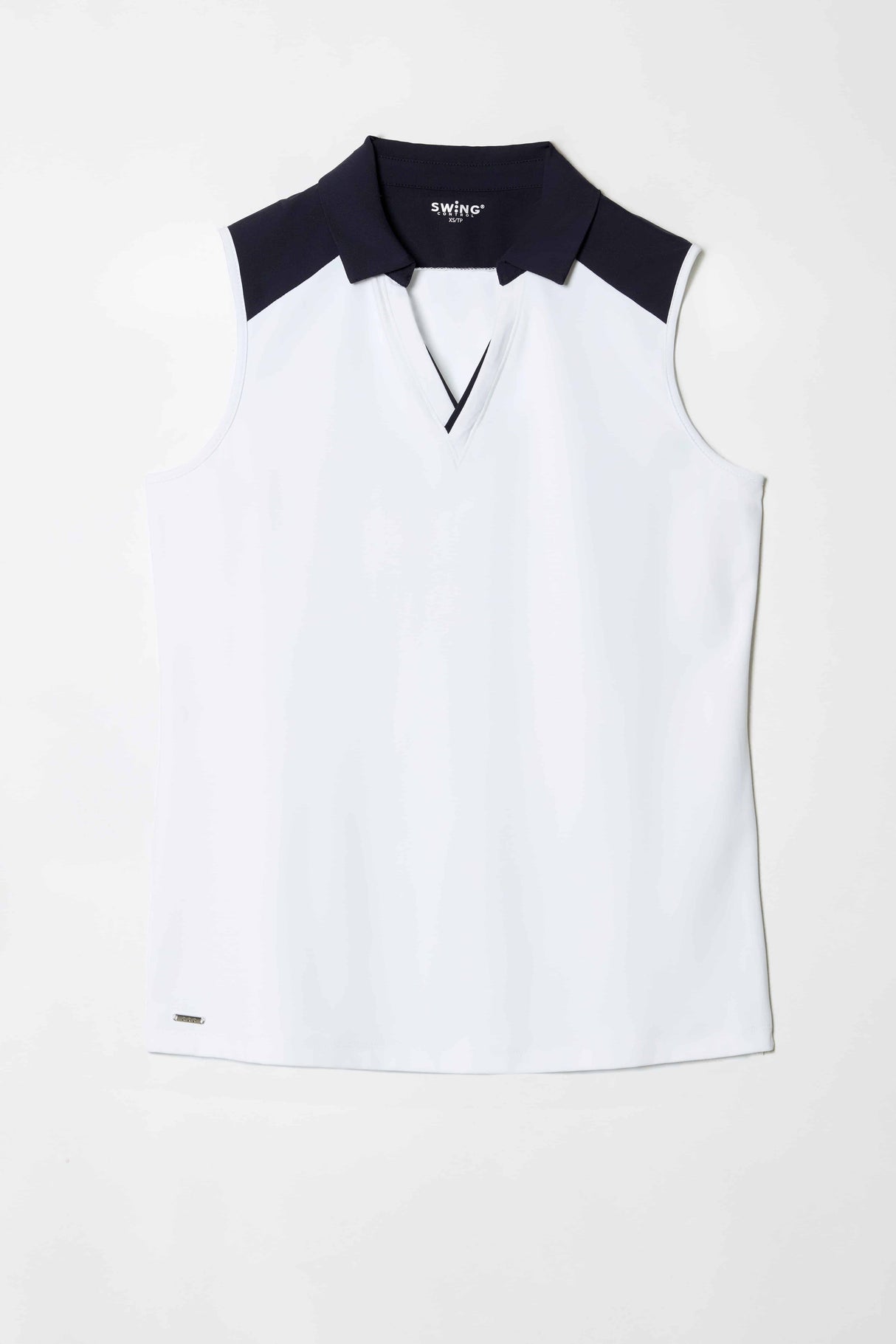SWING CONTROL SLEEVELESS POLO WITH CONTRAST