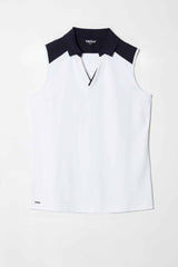 SWING CONTROL SLEEVELESS POLO WITH CONTRAST