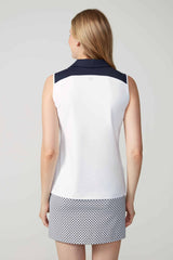 SWING CONTROL SLEEVELESS POLO WITH CONTRAST