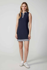 SLEEVELESS SWING CONTROL NECK DRESS