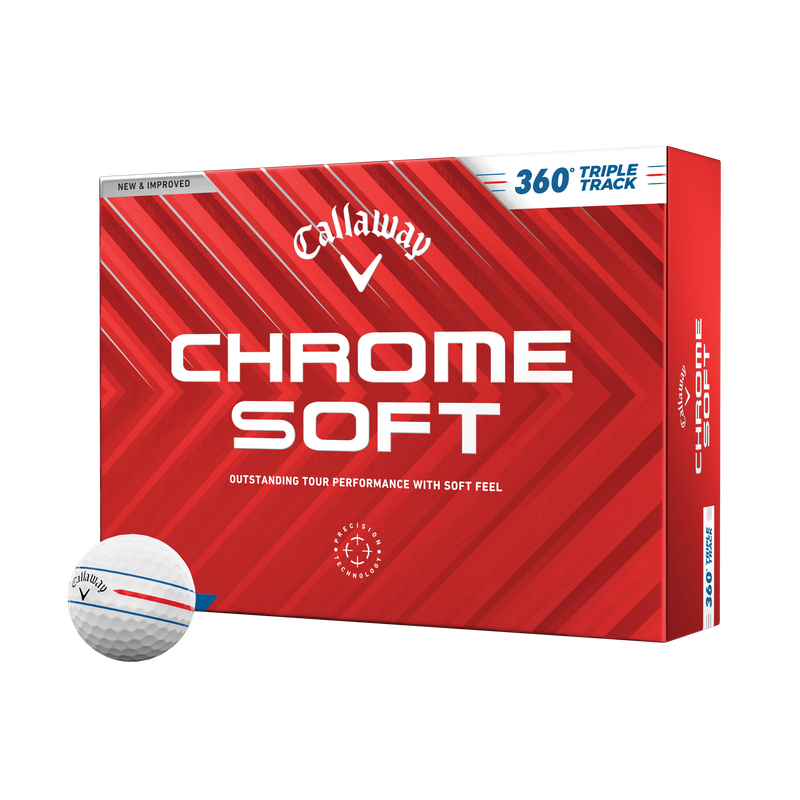 BALLE CALLAWAY CHROME SOFT 24 WHITE TRIPLE TRACK 360