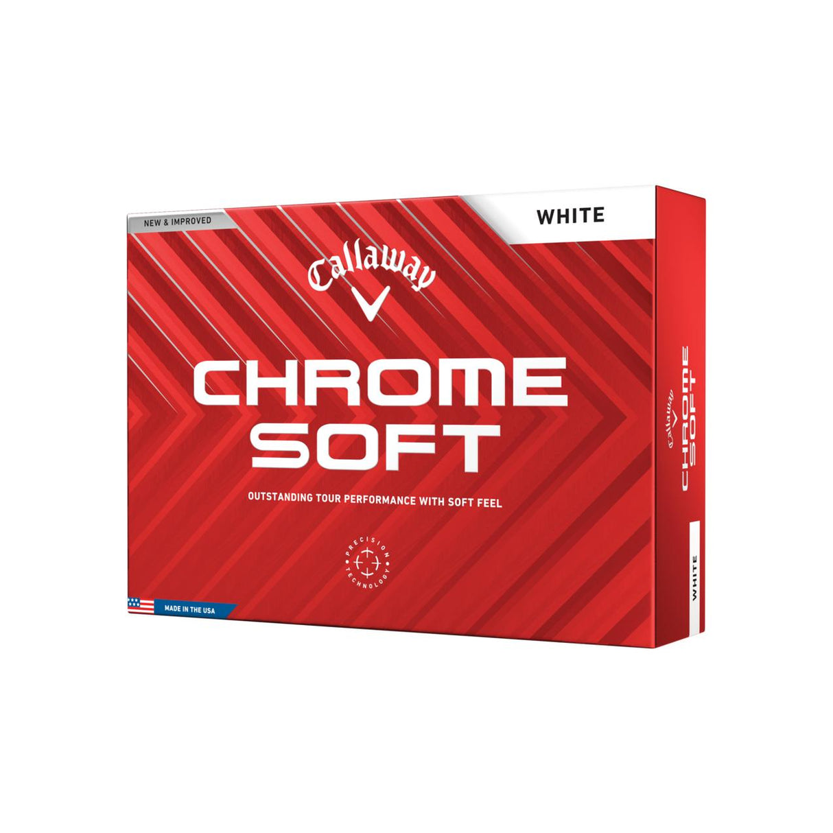 Callaway Balle Chrome Soft 24 Blanc Noyau Ultra Rapide Contrôle