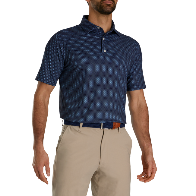 FOOTJOY DOT GEO PRINT LISLE MEN’S POLO SHIRT