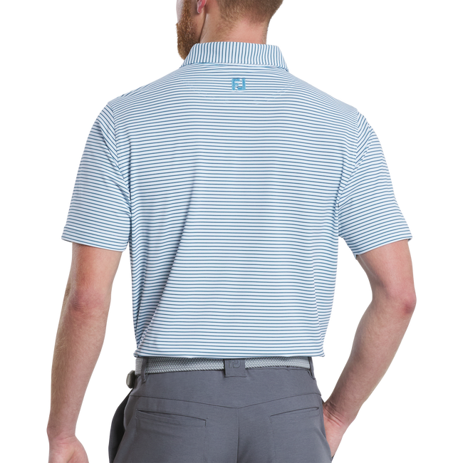 FOOTJOY HICKORY STRIPE PIQUE POLO SHIRT