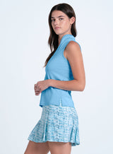 POLO LUCKY IN LOVE SANS MANCHES PLEATED PLACKET