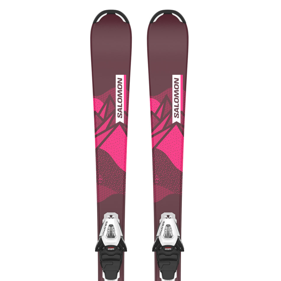 SKI SALOMON QST JR FILLE ET FIXATIONS C5