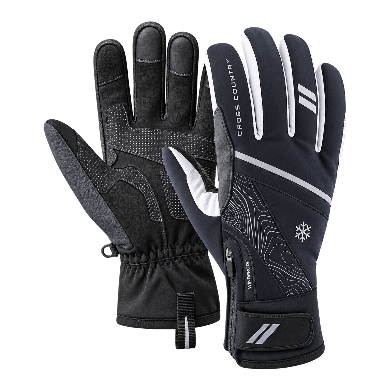 Cross-country ski gloves and mittens