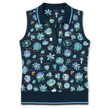 POLO SANS MANCHES PENGUIN Textbook Floral Sleeveless Golf Polo FEMME
