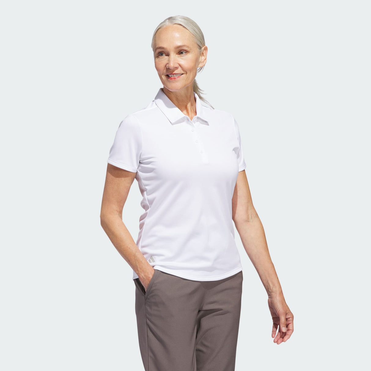 POLO ADIDAS PERFORMANCE SOLID MANCHES COURTES FEMME