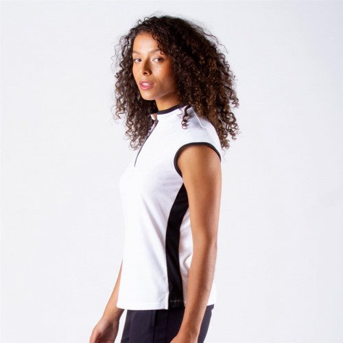 Nivo Polo Brianna Mock Sans Manches À Faux Col Extensible Jacquard