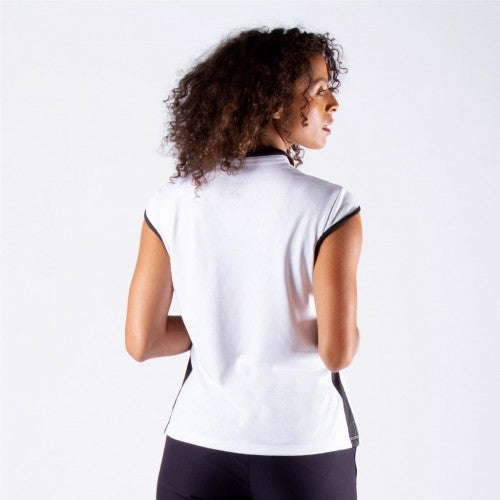 Nivo Polo Brianna Mock Sans Manches À Faux Col Extensible Jacquard