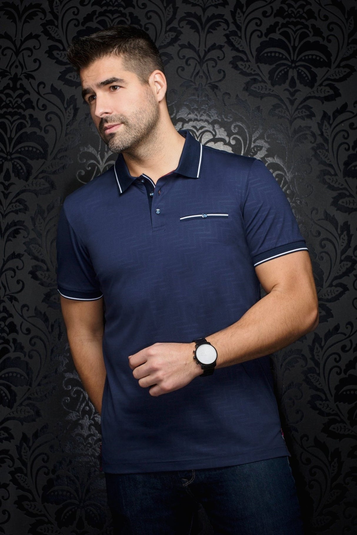FIORAVANTE BLACK POLO SHIRT