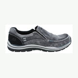 Skechers Expected Avillo Men's Shoes Washed Canvas And Distressed Suede Comfortable Durable