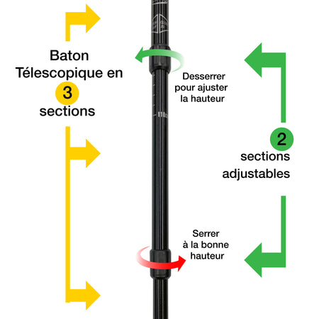 Bâton raquette à neige