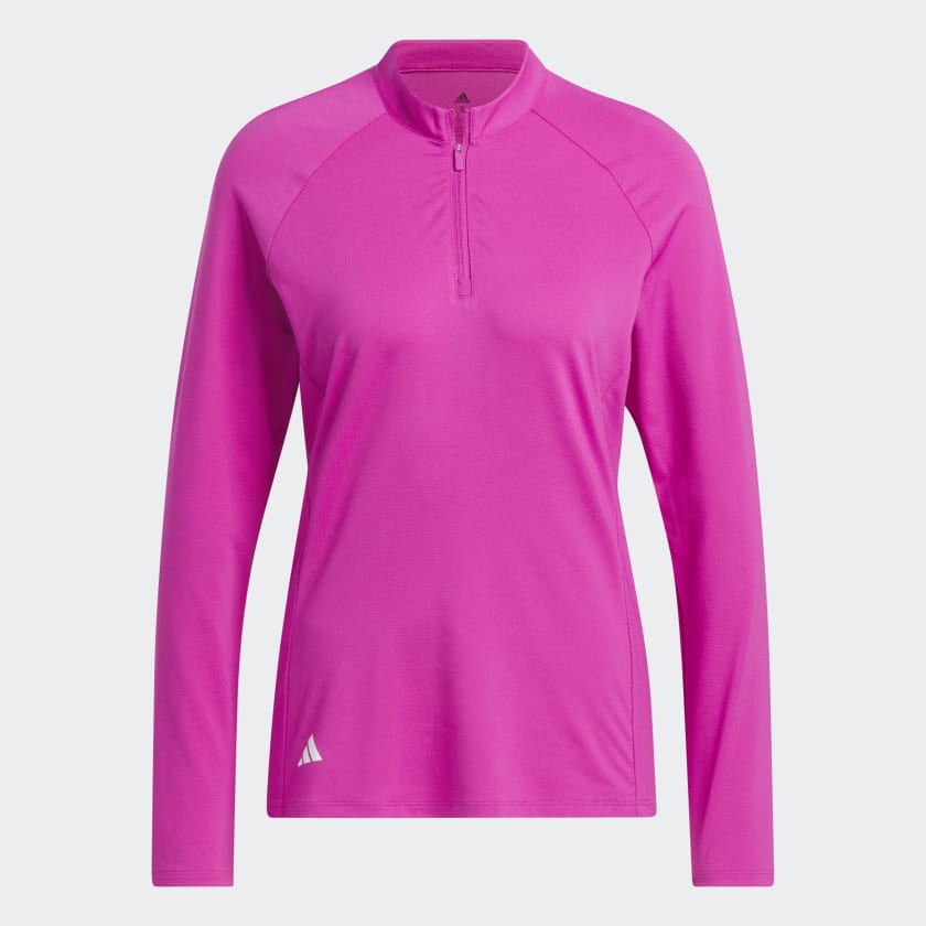 Adidas Solid Long Sleeve Polo For Golf Recycled And Soft
