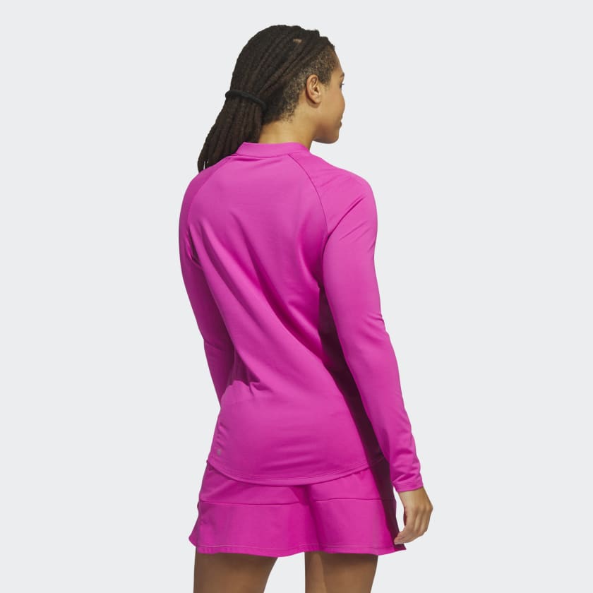 Adidas Solid Long Sleeve Polo For Golf Recycled And Soft