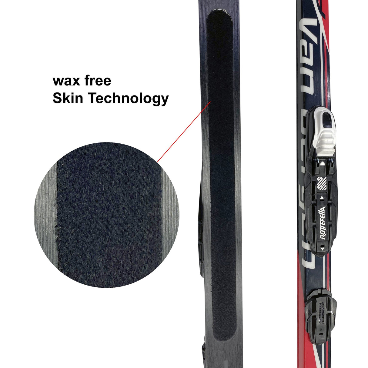 Van Bergen Ski De Fond Avec Peau Sans Fartage Fixations Rottafella NNN